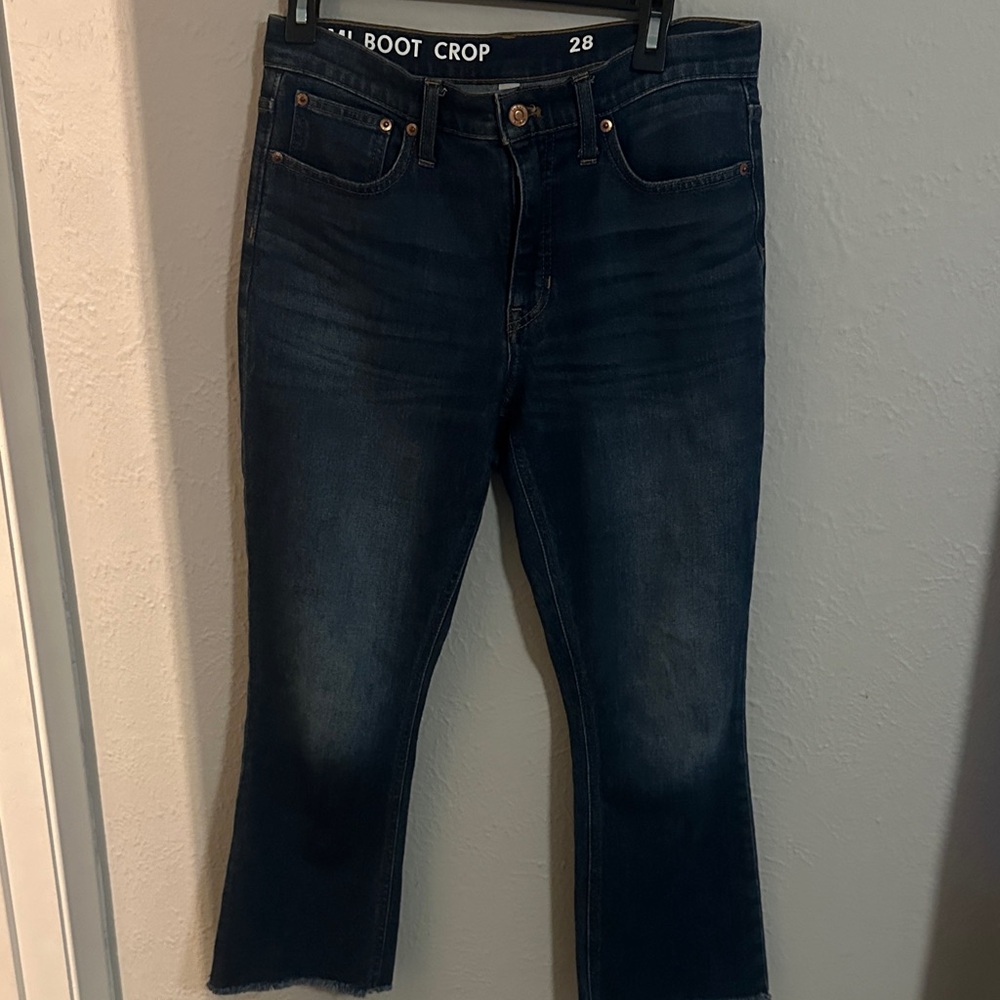 J. Crew Dark Blue Cropped Jeans